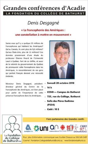Annonce De La Conférence Denis Desgagné